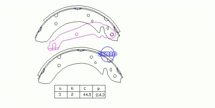 FORD GRANADA TAUNUS HYUNDAI SONATA II III KIA JOICE ドラムブレーキシュー FMSI:1400-S578 OEM:58302-31020 FSB152 MK3327 GS6152, OK-BS411
